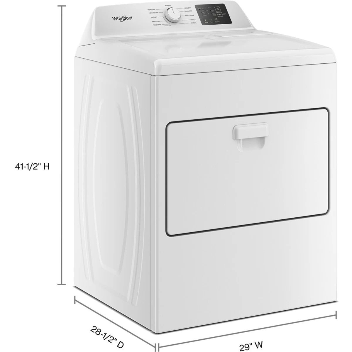 Secadora Eléctrica WED4107SW Whirlpool de carga frontal de 20kl - Imagen 8